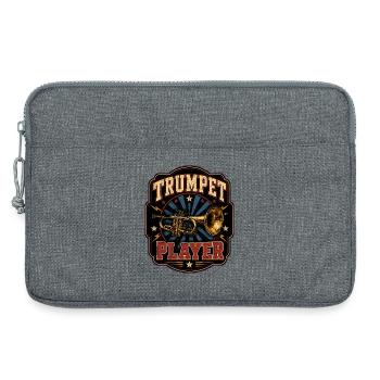 Trompettiste de musique de style poche - Sacoche pour ordinateur portable 13 pouces - gris chiné - Devant