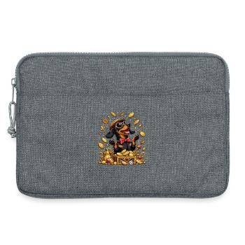 Teckel Deluxe Trésor d’Or - Sacoche pour ordinateur portable 13 pouces - gris chiné - Devant