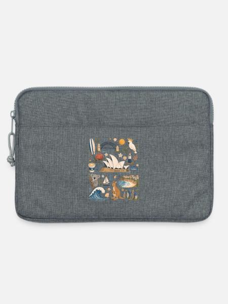 Sydney | Hafen, Surfen & Australien - Laptoptasche 13" - Grau meliert