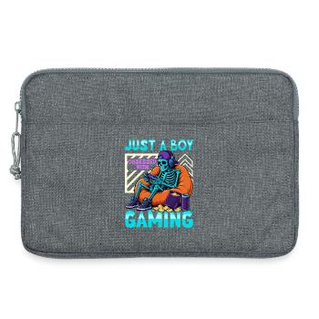 Jeu de Skeleton Gaming Halloween - Sacoche pour ordinateur portable 13 pouces - gris chiné - Devant