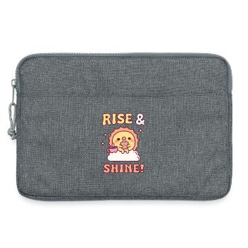 Un joli soleil avec toast et café, se lève et brille - Sacoche pour ordinateur portable 13 pouces - gris chiné - Devant