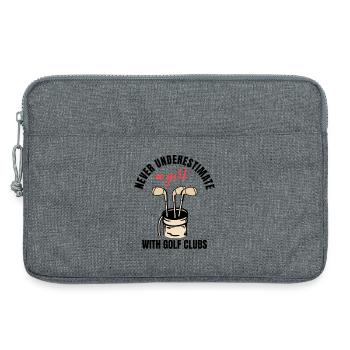 Pouvoir féminin du golf - Sacoche pour ordinateur portable 13 pouces - gris chiné - Devant