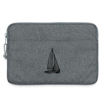 Sailboat Sketch - Laptop bag 13" - heather grey - Front