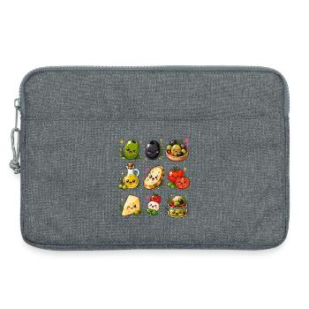 Kawaii Olives | Mediterranean cuisine - Laptop bag 13" - heather grey - Front