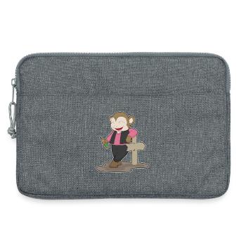 Affe Flasche Bier - Laptoptasche 13" - Grau meliert - Vorne