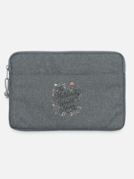 Das Matriarchat würde niemals floral feministisch sein - Laptoptasche 13" - Grau meliert