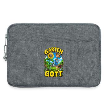 Garten Gott – Funny Gardener Gardening - Laptoptasche 13" - Grau meliert - Vorne