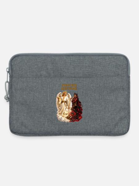Every Deed Gets Its Due – Angel vs Devil - Laptoptasche 13" - Grau meliert