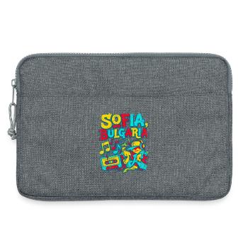 City Retro Sofia Bulgaria Music And Graffiti Art - Laptoptasche 13" - Grau meliert - Vorne