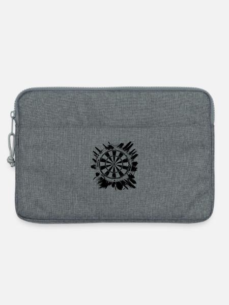 Dartscheibe Graffiti - Laptoptasche 13" - Grau meliert
