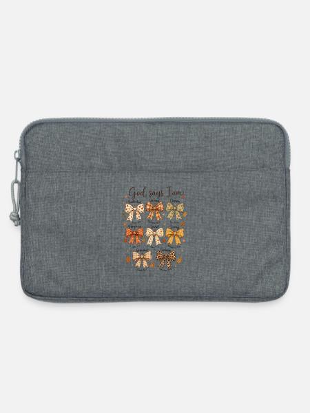 Gott Sagt: Ich Bin Herbstschleifen Bibelvers - Laptoptasche 13" - Grau meliert