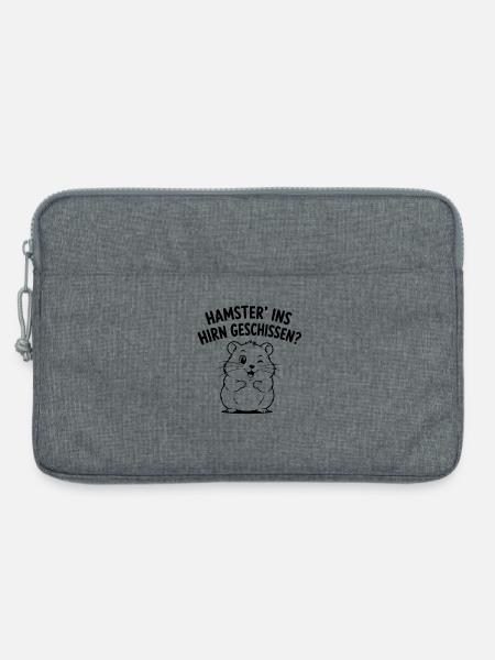 Hamster Ins Hirn Geschissen Lustiger Hamster - Laptoptasche 13" - Grau meliert
