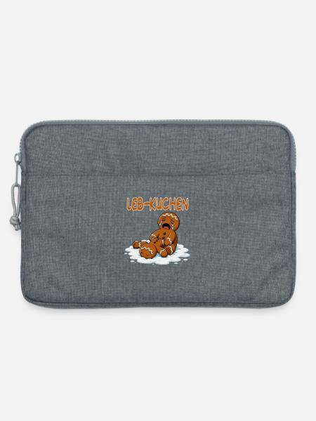 LEB-KUCHEN Trauriger Lebkuchen Winterweihnachten - Laptoptasche 13" - Grau meliert