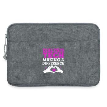 Dialyse-Techniker - Laptoptasche 13" - Grau meliert - Vorne