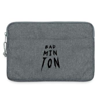 Badminton Typography  - Laptoptasche 13" - Grau meliert - Vorne