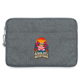 I Axolotl Questions – Cute Retro Axolotl  - Laptoptasche 13" - Grau meliert - Vorne