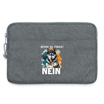  Originelles Geschenk für Husky Halter Husky Meme - Laptoptasche 13" - Grau meliert - Vorne