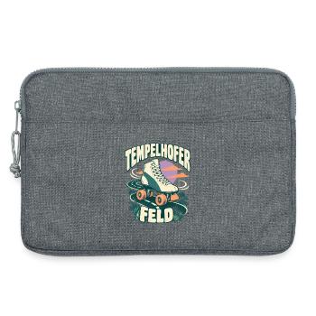 Tempelhofer Feld – Rollschuh im Berliner Retrolook - Laptoptasche 13" - Grau meliert - Vorne