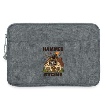  Hammer Stein Meteorit Jagd Katze Haus - Laptoptasche 13" - Grau meliert - Vorne