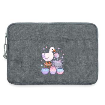  Kawaii Gans Keramik Glasur Pastell Keramik - Laptoptasche 13" - Grau meliert - Vorne