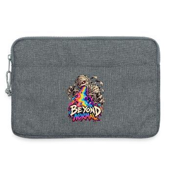 Beyond Normal: Mumie im Regenbogenrausch - Laptoptasche 13" - Grau meliert - Vorne