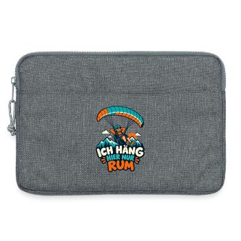 Paragliding Humor Ich häng hier Rum - Laptoptasche 13" - Grau meliert - Vorne