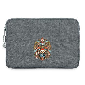 Indonesien | Inseln, Vulkan & Reis - Laptoptasche 13" - Grau meliert - Vorne