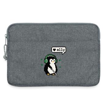 A11y Penguin - Pixel Accessibility - Laptoptasche 13" - Grau meliert - Vorne