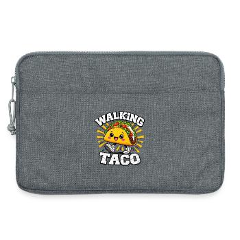 Walking Taco, lustige Kostüm-Tacos  - Laptoptasche 13" - Grau meliert - Vorne