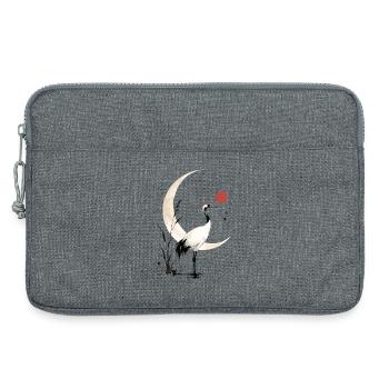Mondsichelkranich - Laptoptasche 13" - Grau meliert - Vorne