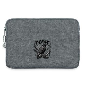 F-CAW-F Gothic Raven Dark Humor Crow - Laptoptasche 13" - Grau meliert - Vorne