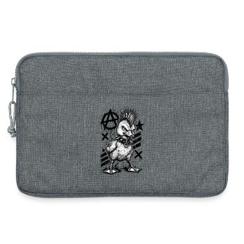 Punk Rock Duck Mohawk Anarchy Bird - Laptoptasche 13" - Grau meliert - Vorne