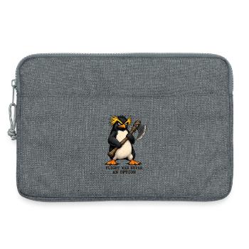 Funny Angry Penguin - Flight Was Never An Option - Laptoptasche 13" - Grau meliert - Vorne
