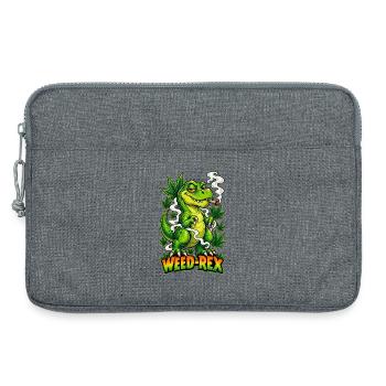 Weed-Rex Smoking Joint Cannabis Dinosaur Design - Laptoptasche 13" - Grau meliert - Vorne