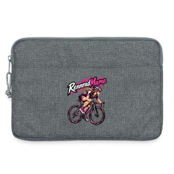 Rennrad Mama Pinkpower Frauen - Laptoptasche 13" - Grau meliert - Vorne