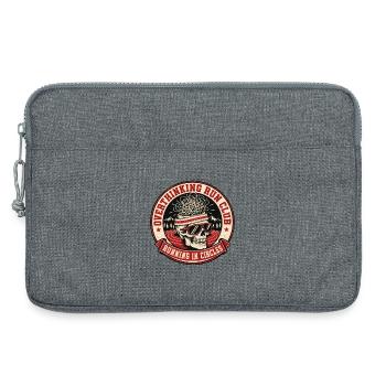 Overthinking Run Club – Im Kreis laufen - Laptoptasche 13" - Grau meliert - Vorne