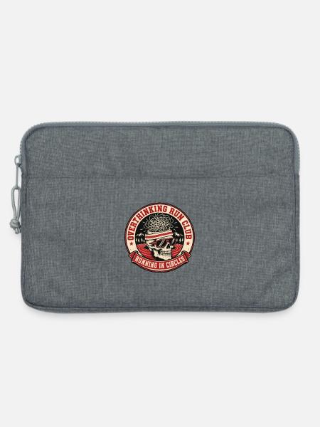 Overthinking Run Club – Im Kreis laufen - Laptoptasche 13" - Grau meliert