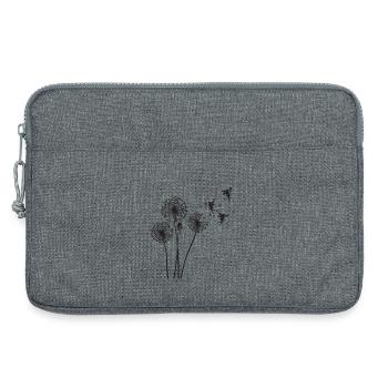 Schmetterlingdesign Pusteblumen Wiese Herzen Feen - Laptoptasche 13" - Grau meliert - Vorne