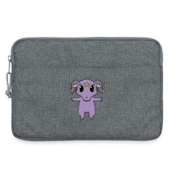 Satan Ziege Motiv - Laptoptasche 13" - Grau meliert - Vorne