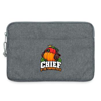 Kürbis Chef Patch Kopfhörer - Laptoptasche 13" - Grau meliert - Vorne