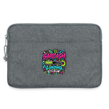 Sarcasm Loading Neon Graffiti - Laptoptasche 13" - Grau meliert - Vorne