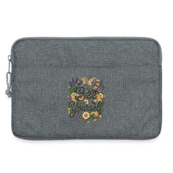 Bee Yourself – Bienen Blumen Honig Natur Design - Laptoptasche 13" - Grau meliert - Vorne