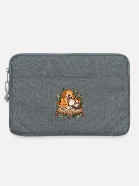 Herzpfoten Kuschelduo - Laptoptasche 13" - Grau meliert