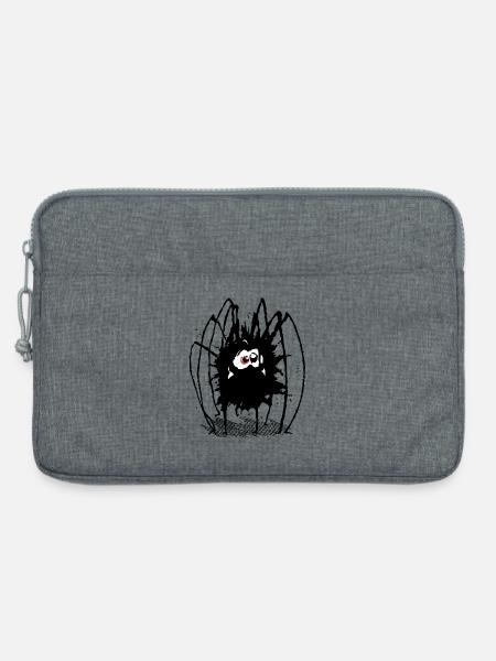 Spinne "Igitte" - Laptoptasche 13" - Grau meliert