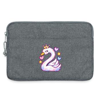 Schöner Schwan Zahl 2 - Laptoptasche 13" - Grau meliert - Vorne