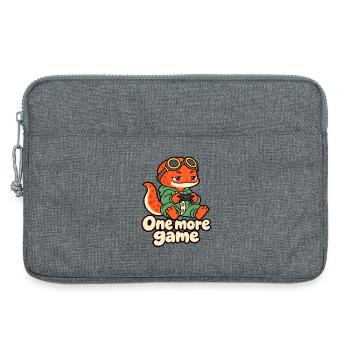 Sleepy Gamer Salamander – Noch ein Spiel - Laptoptasche 13" - Grau meliert - Vorne