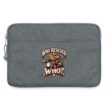 Wer hat wen auf dem Motorrad gerettet - Laptoptasche 13" - Grau meliert - Vorne