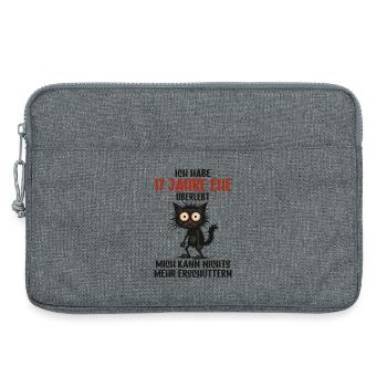 17. Hochzeitstag 17 Jahre verheiratet 17 Jahre Ehe - Laptoptasche 13" - Grau meliert - Vorne