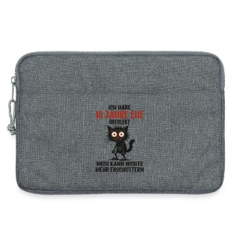 18. Hochzeitstag 18 Jahre verheiratet 18 Jahre Ehe - Laptoptasche 13" - Grau meliert - Vorne