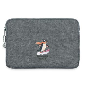 flight was never an option- Lustiger Pinguin - Laptoptasche 13" - Grau meliert - Vorne